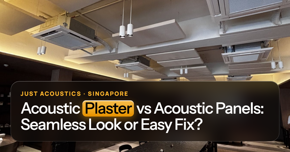 Ceiling with acoustic treatment