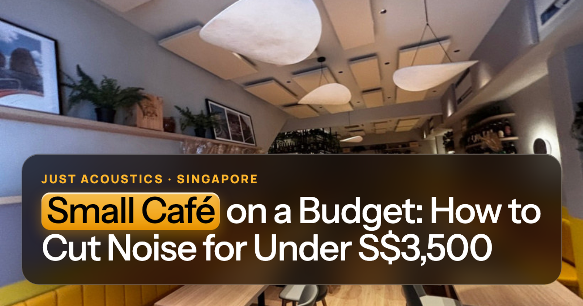 Small café with acoustic panels