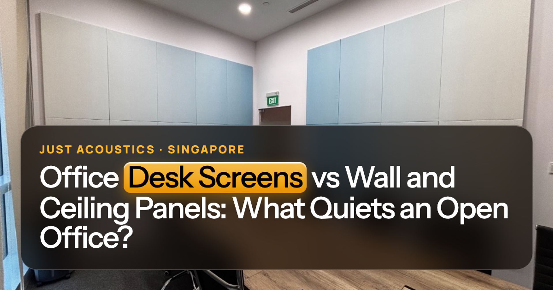 Open office with acoustic panels