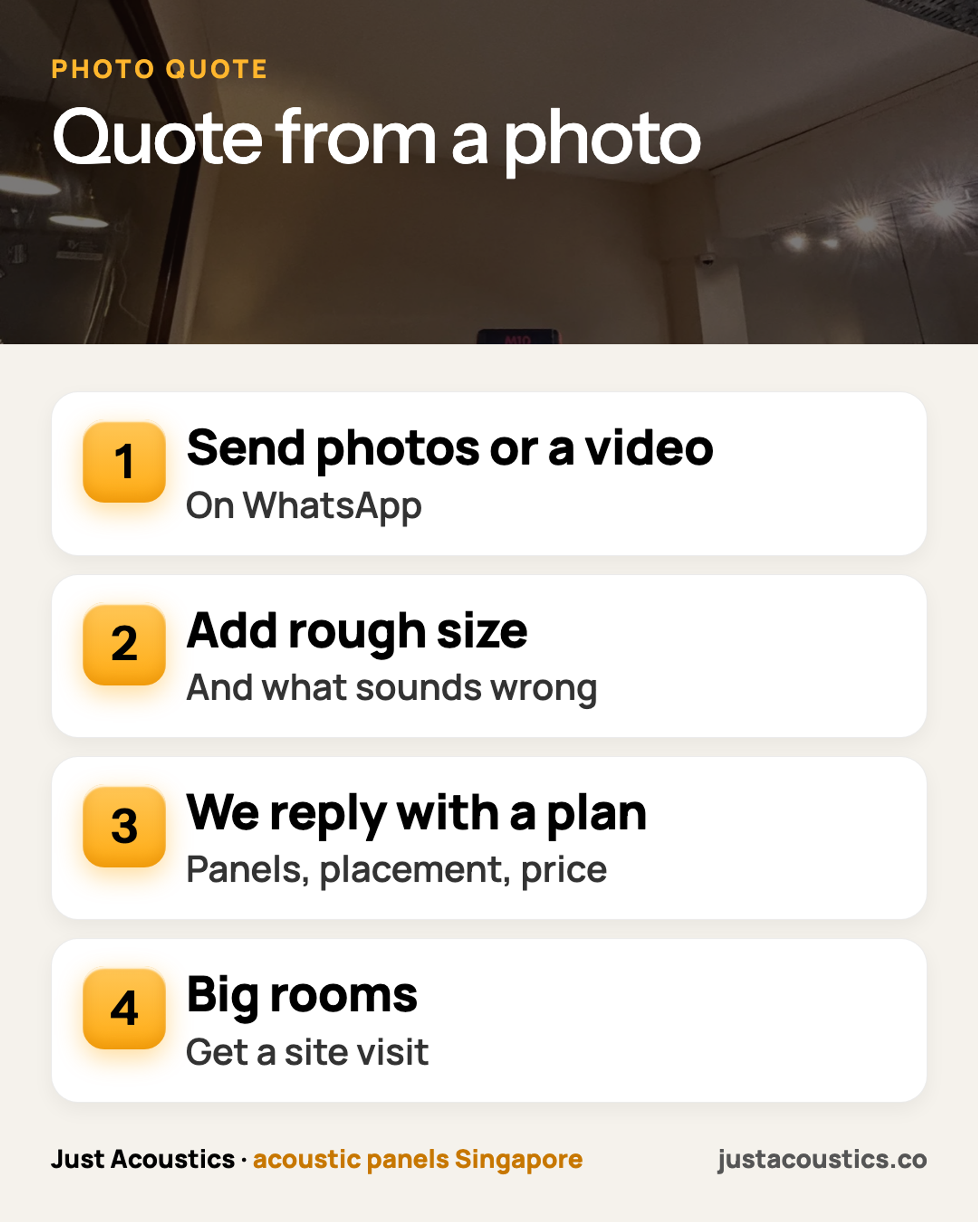 Quote from a photo infographic