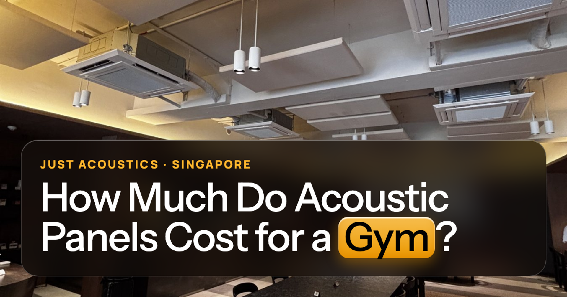 Large room with ceiling acoustic panels
