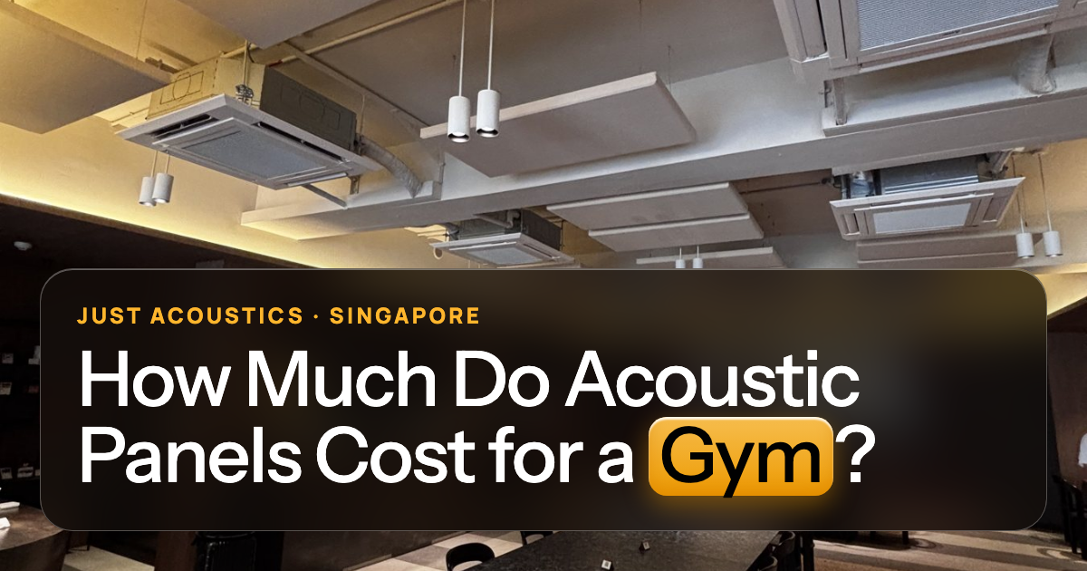 Large room with ceiling acoustic panels