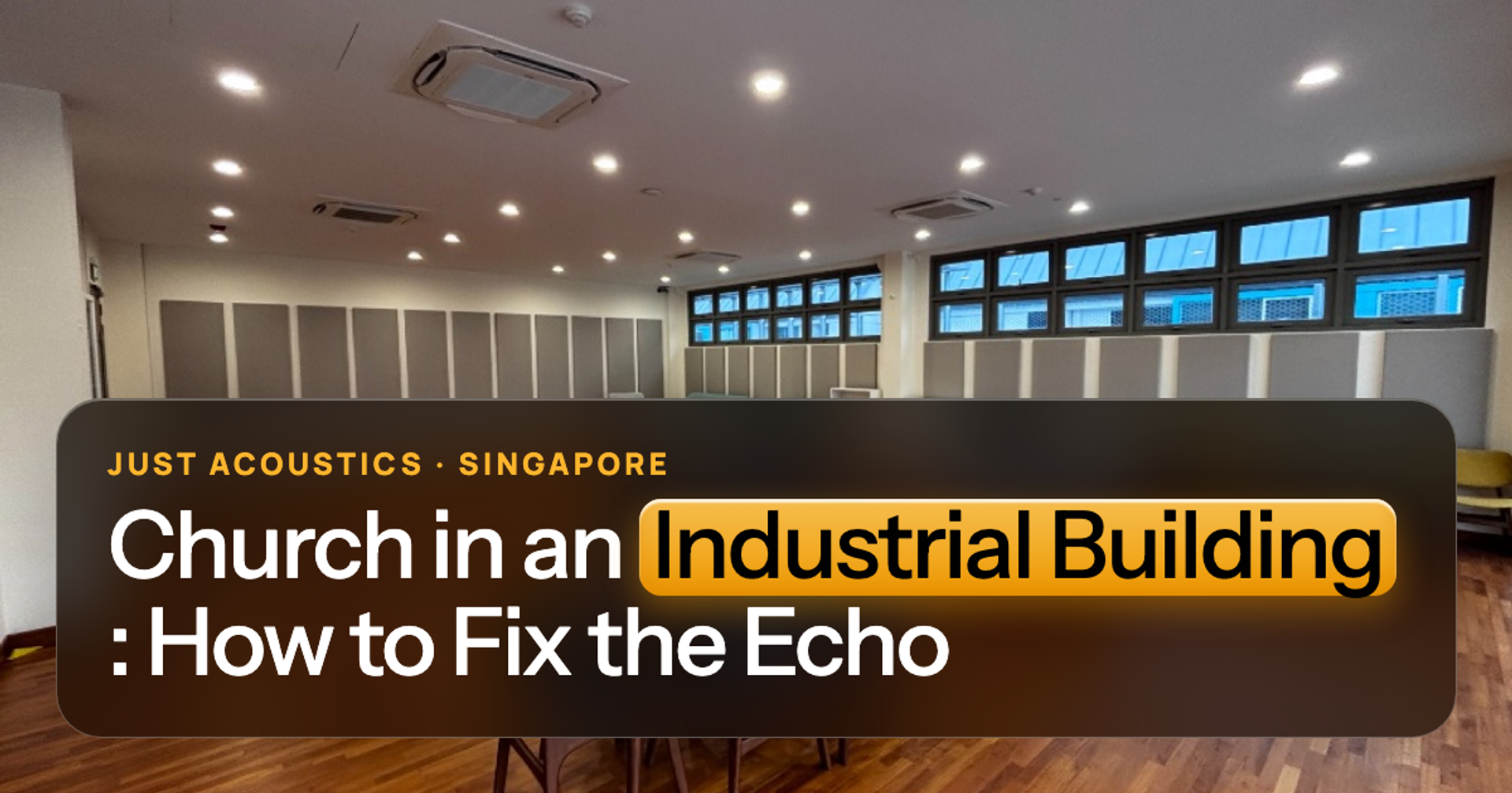 Worship hall in a converted industrial unit with fabric wall panels