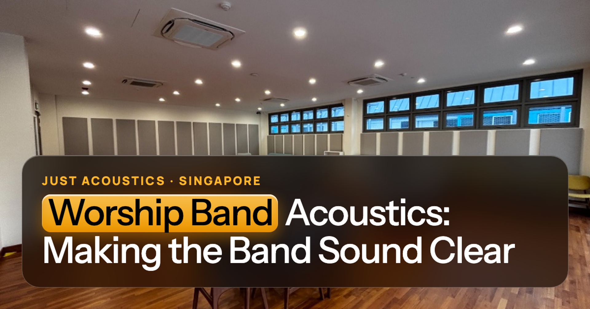 Church hall used for worship band