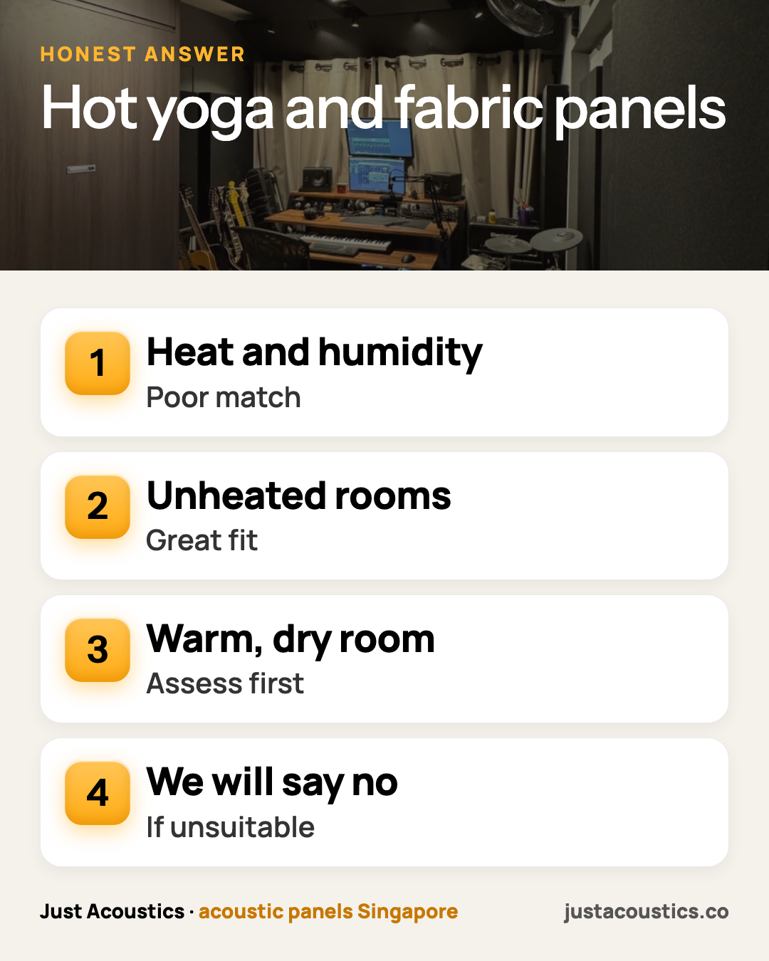 Hot yoga and fabric panels infographic