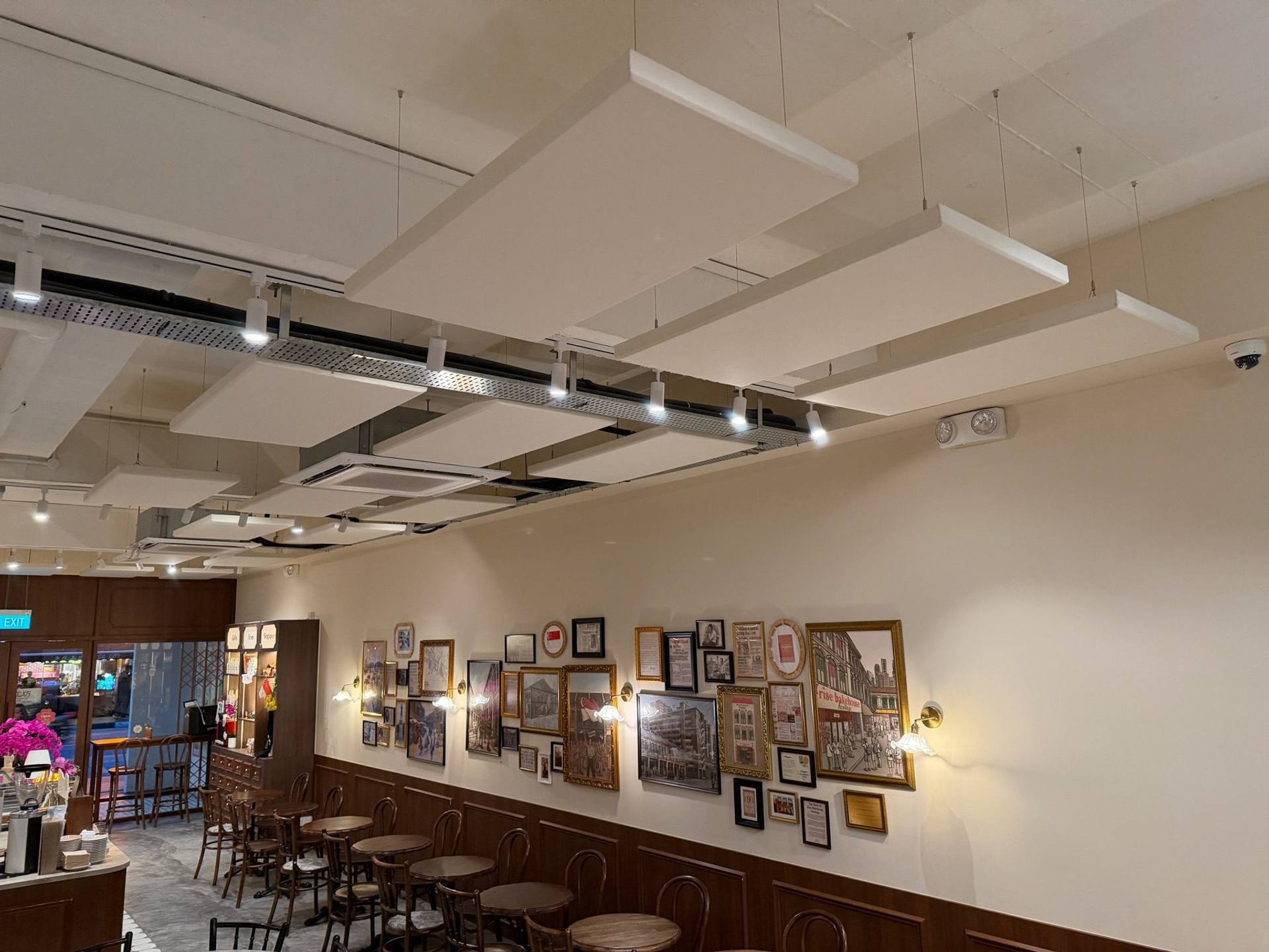 Rise Bakehouse, Chinatown: acoustic panels installed by Just Acoustics