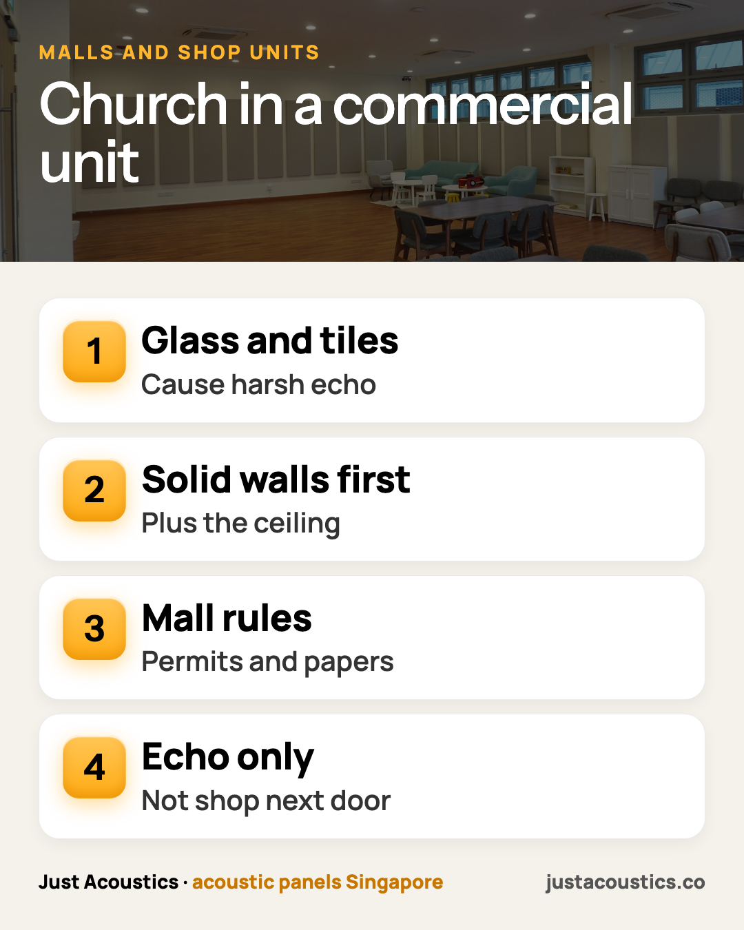 Church in a commercial unit infographic