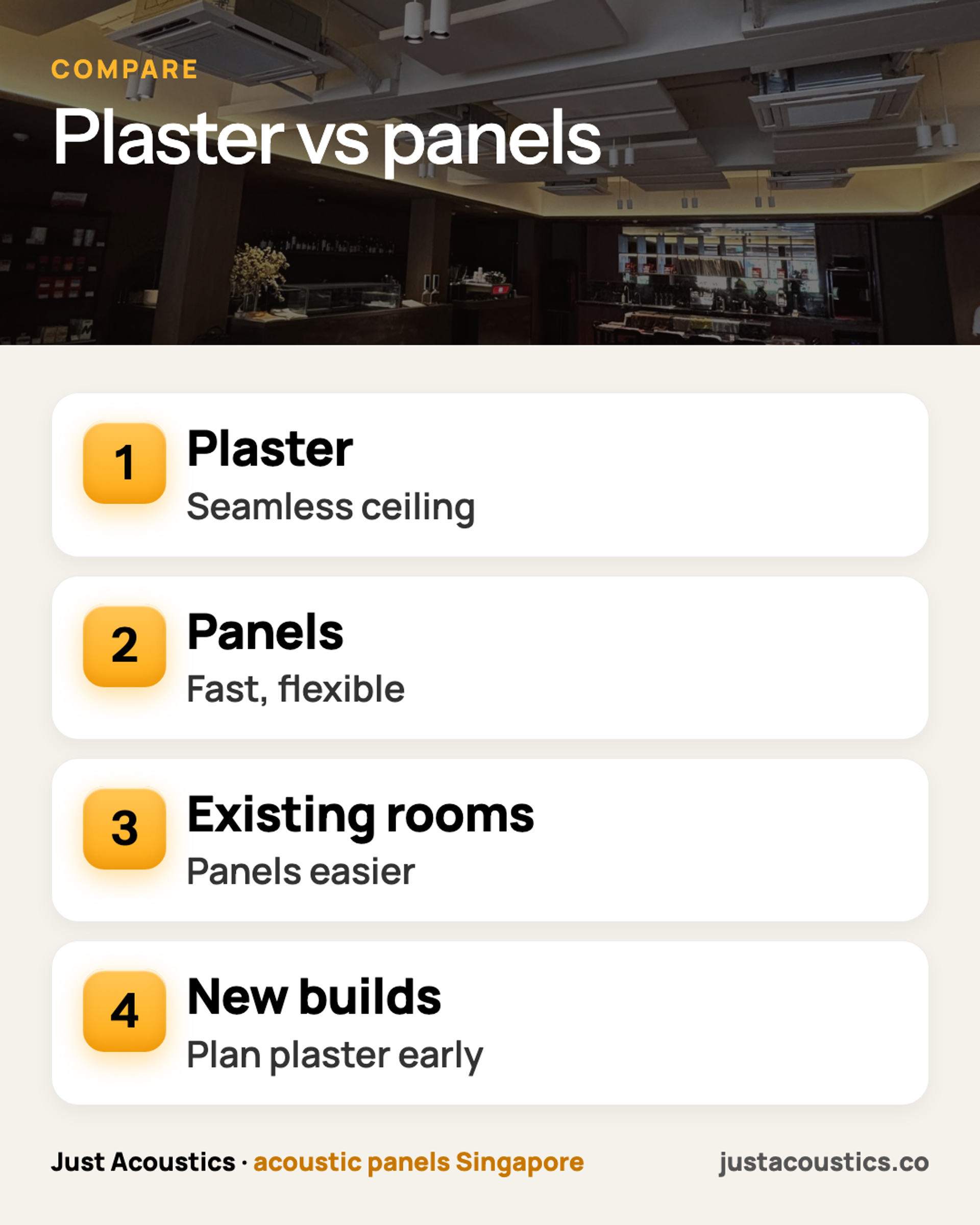 Plaster vs panels infographic