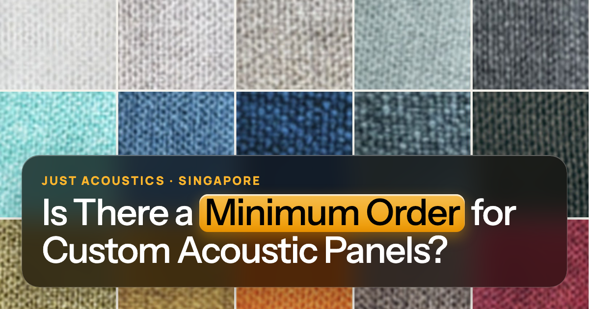 Acoustic panel colour swatches for a mixed-colour order