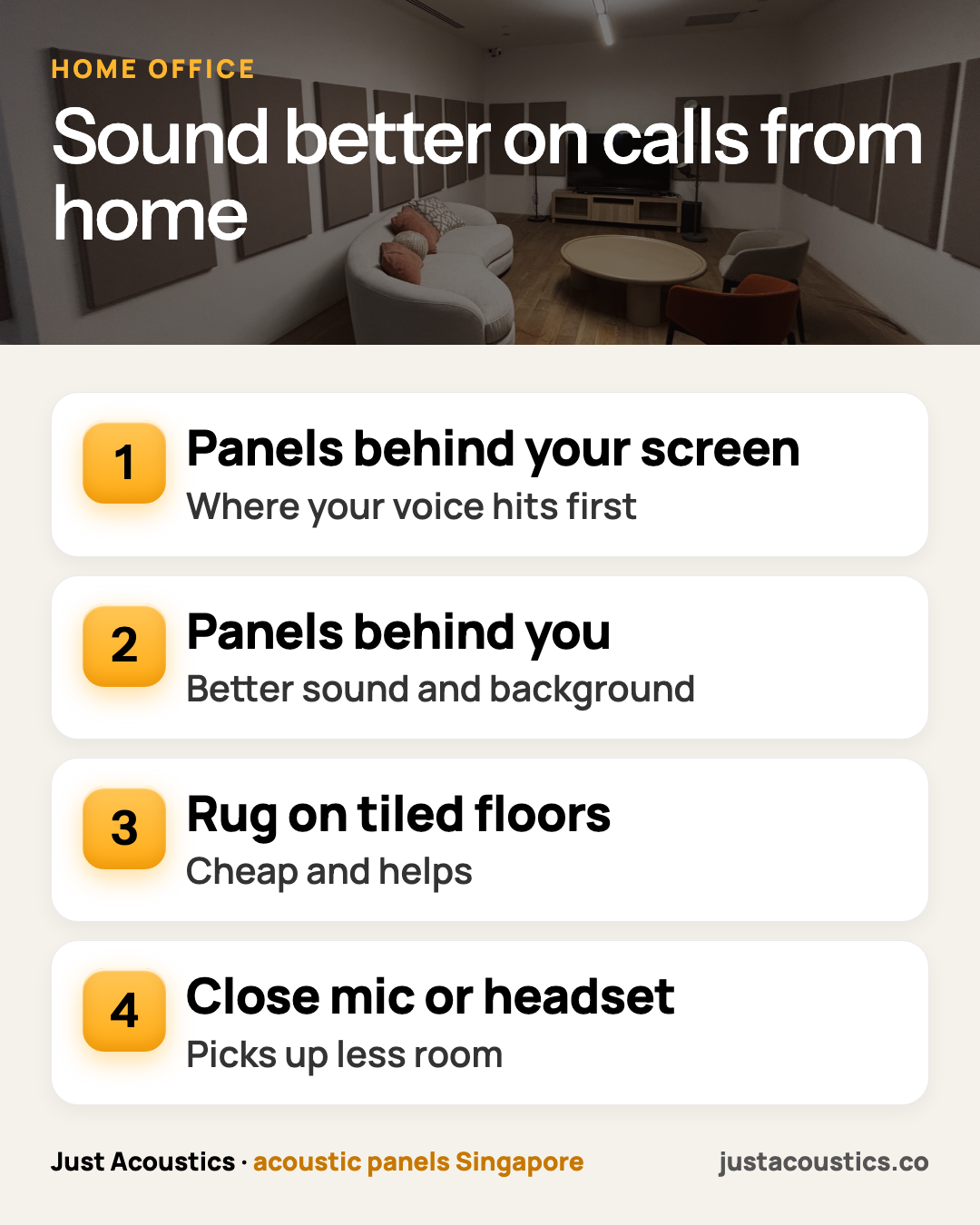 Sound better on calls from home infographic