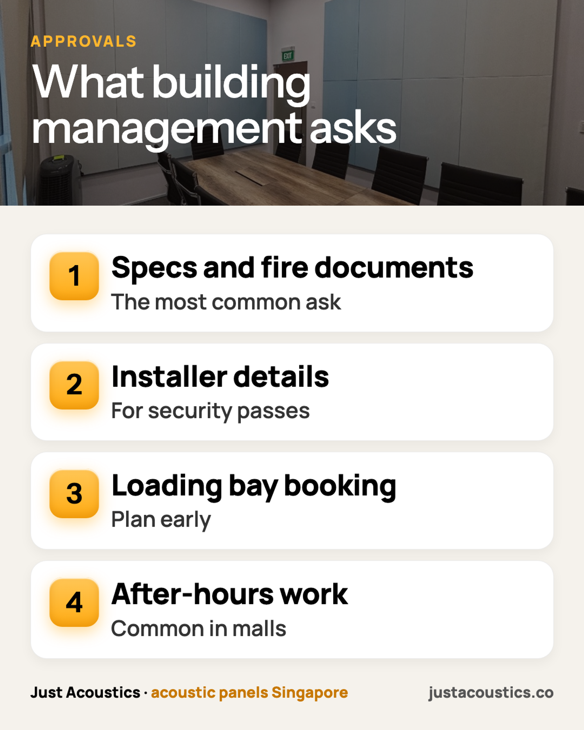 What building management asks infographic