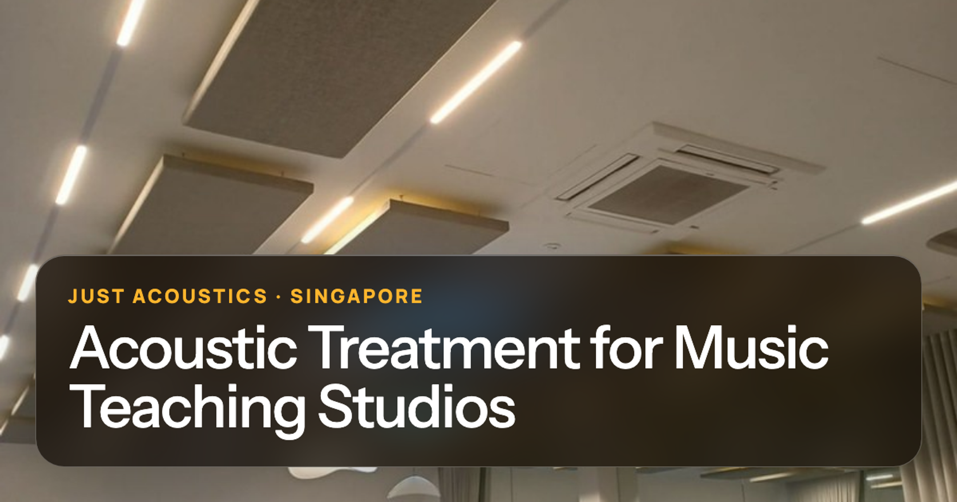 Small studio room with acoustic panels