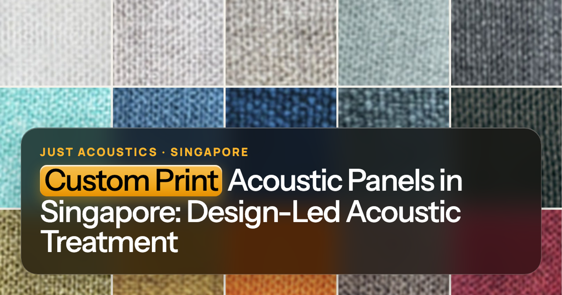 Fabric acoustic panels with printed finishes