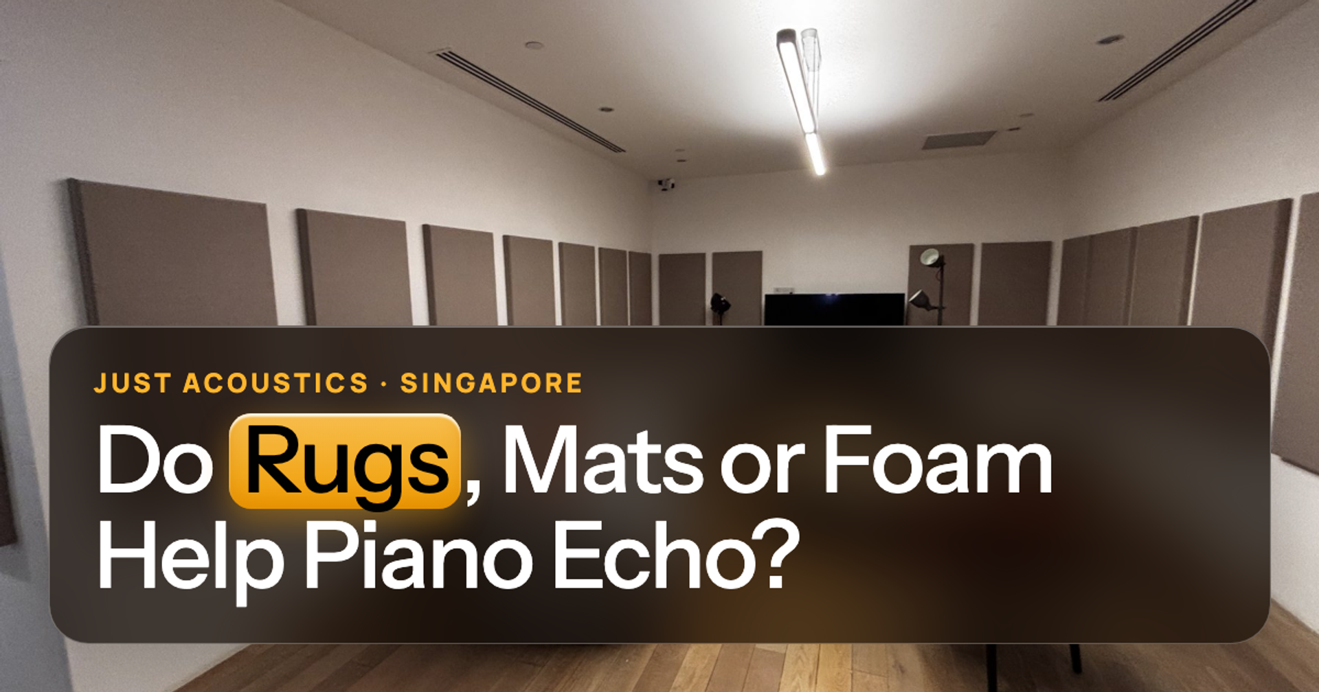 Home room with rug and acoustic panels