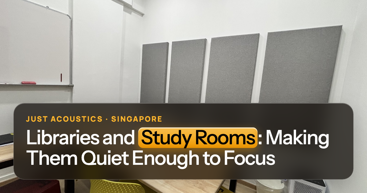 Study room with acoustic panels