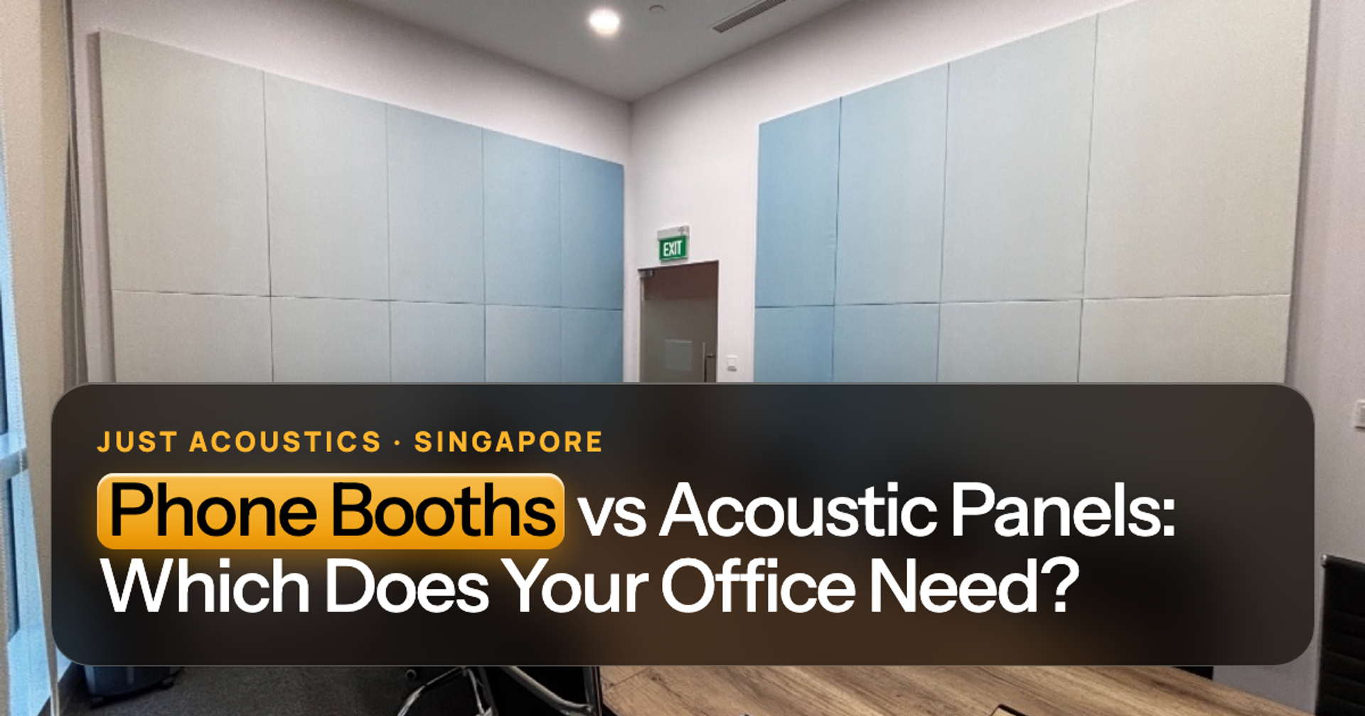 Office with meeting room and acoustic treatment