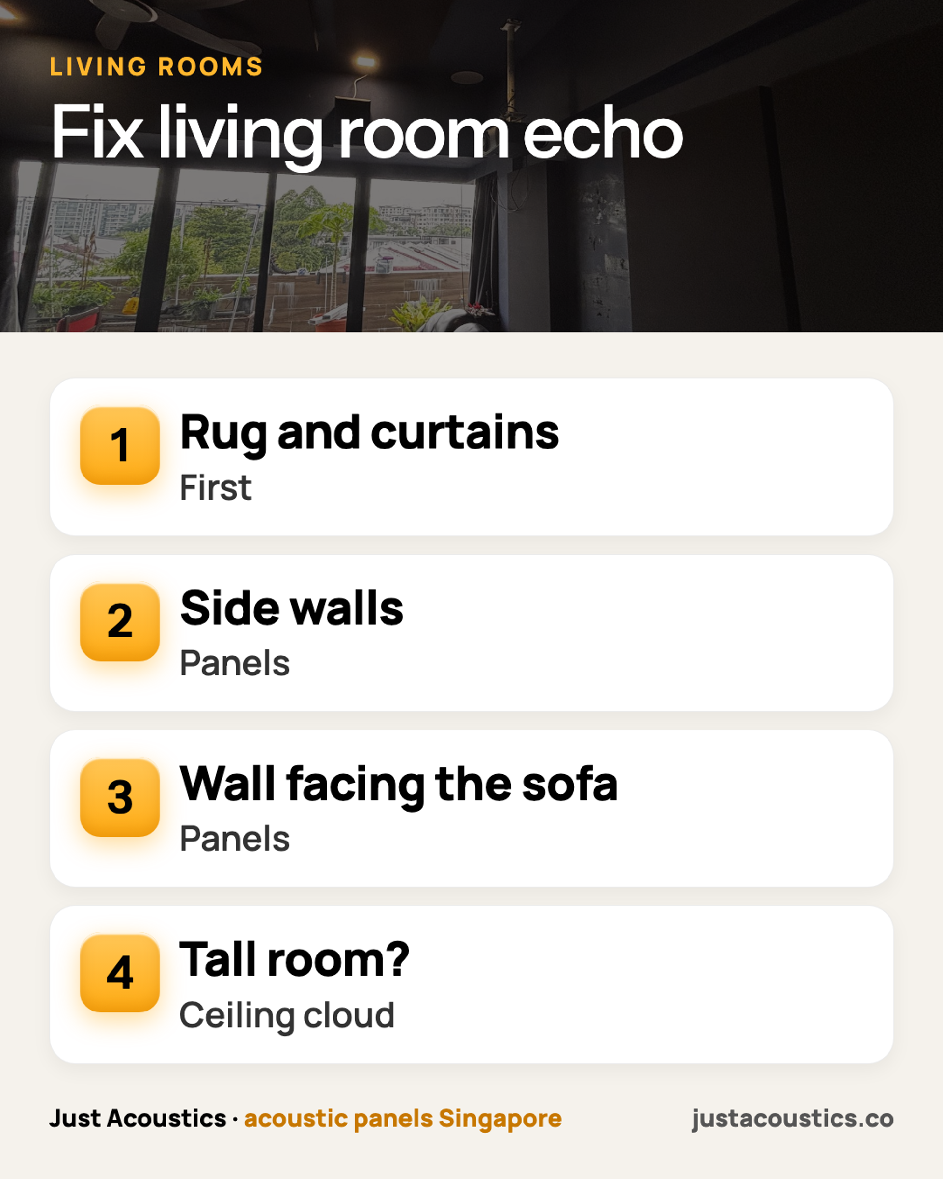 Fix living room echo infographic