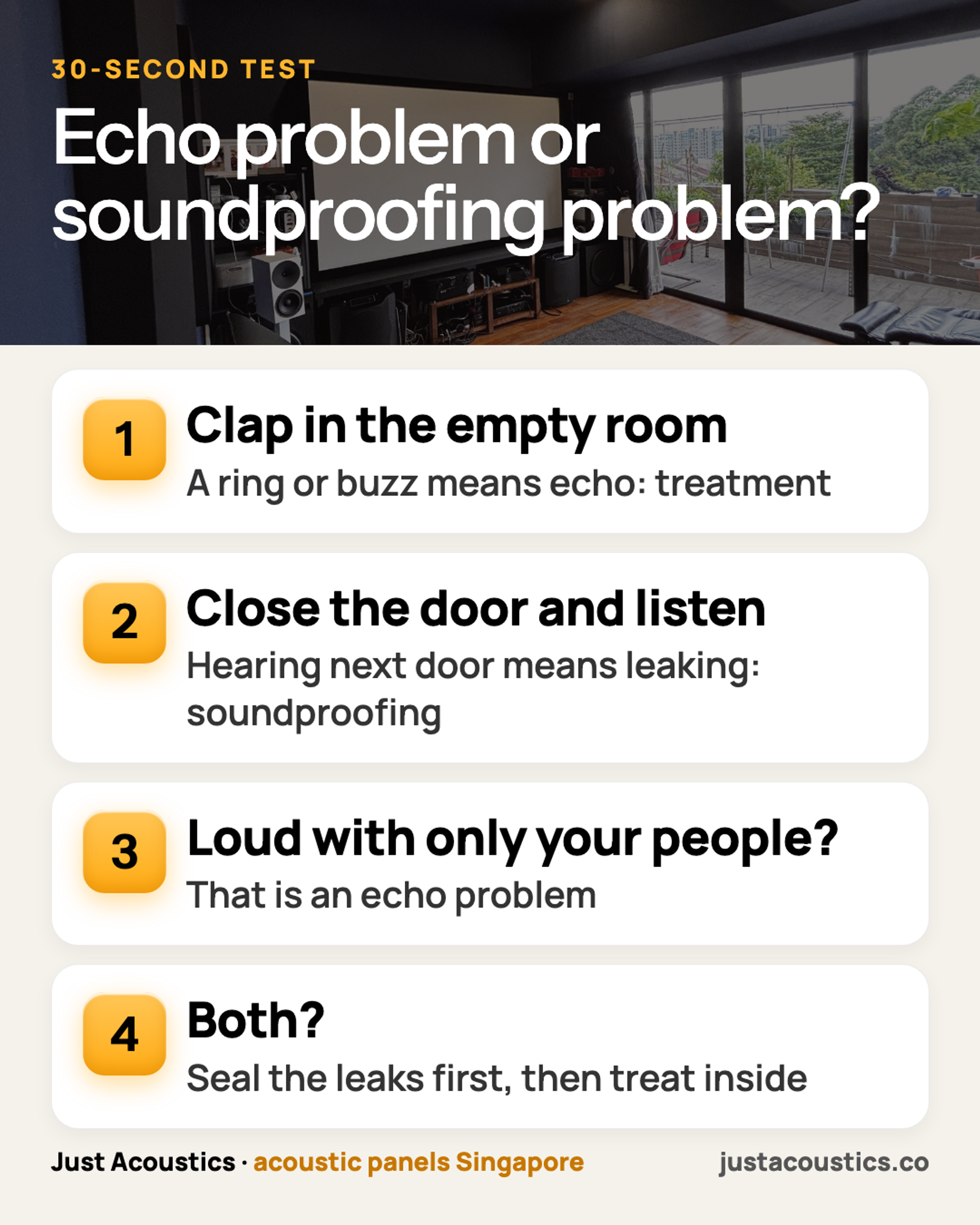 Echo problem or soundproofing problem? infographic