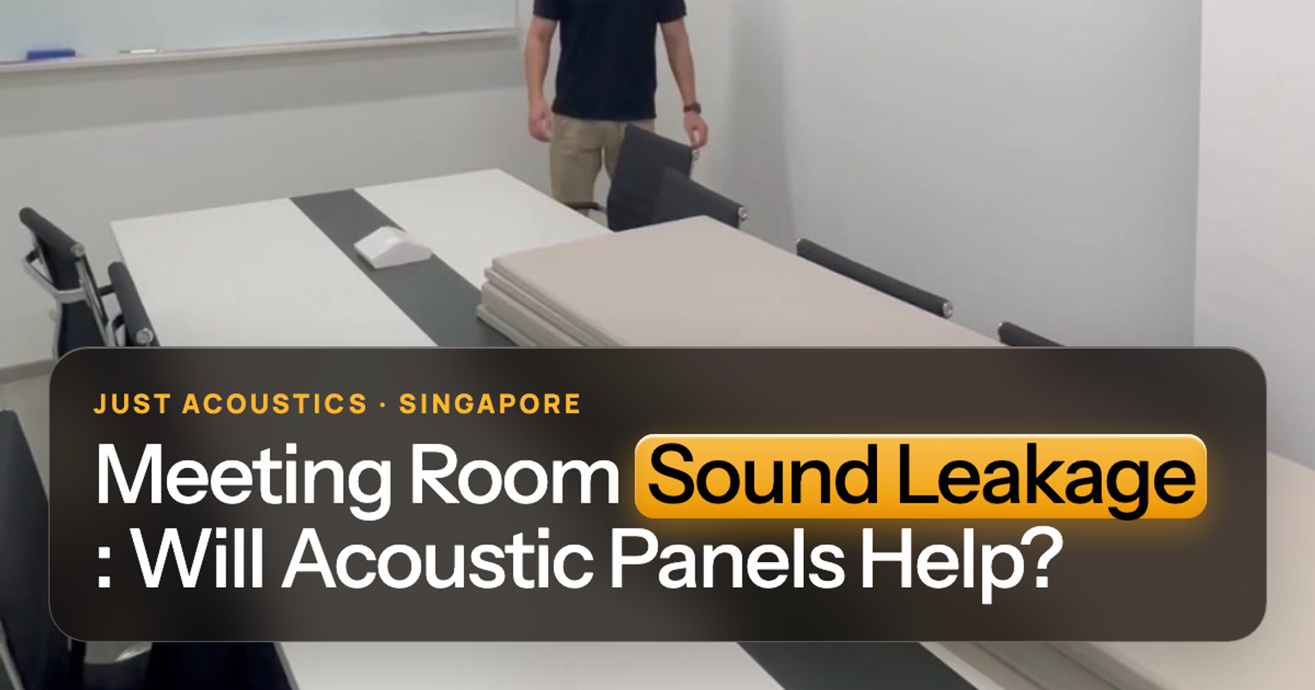 Meeting room with a glass partition and door in a Singapore office