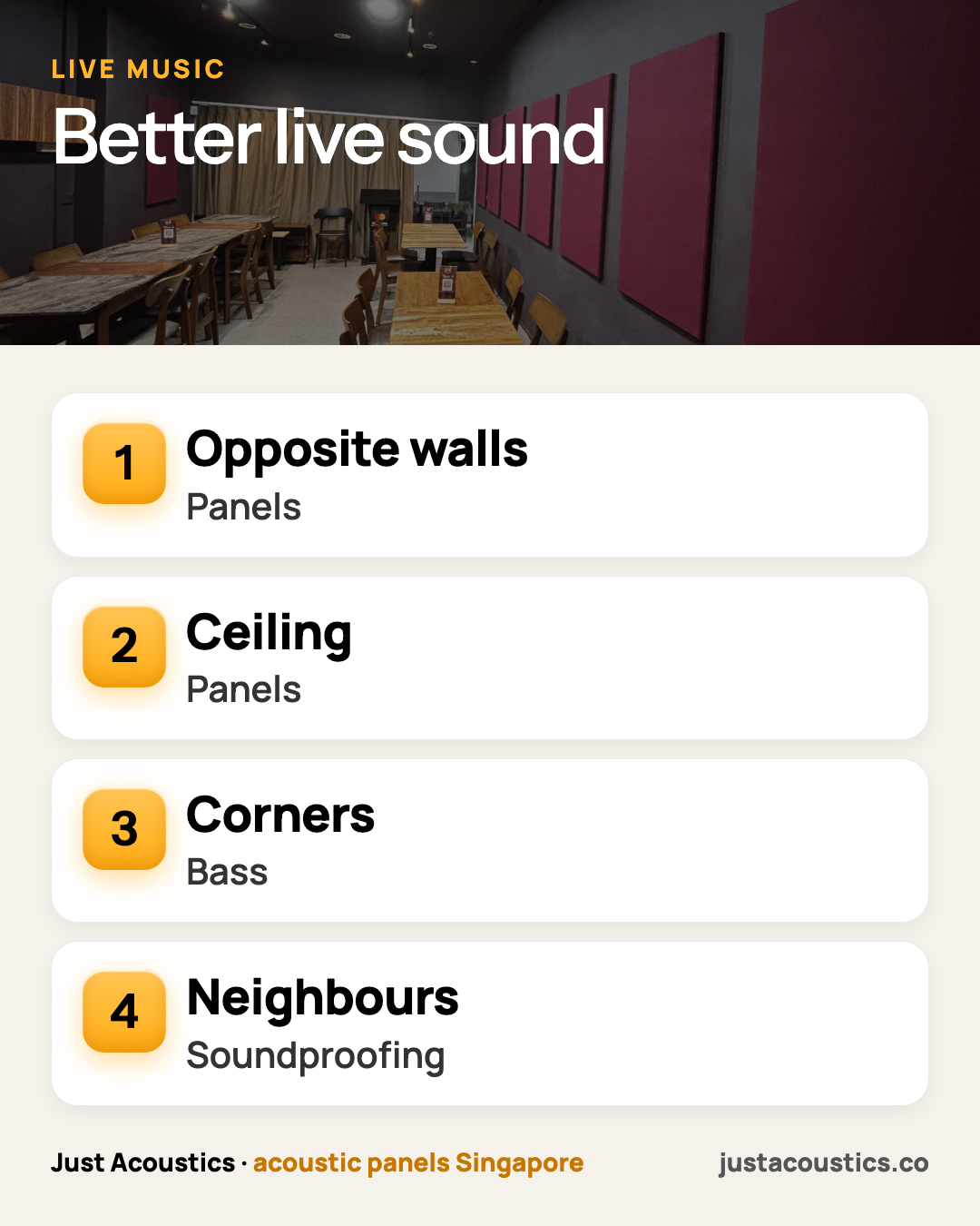 Better live sound infographic