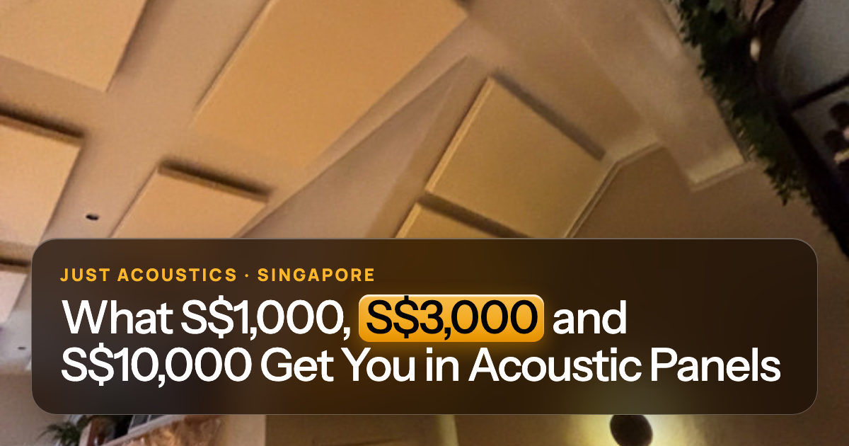 Restaurant ceiling with suspended acoustic clouds