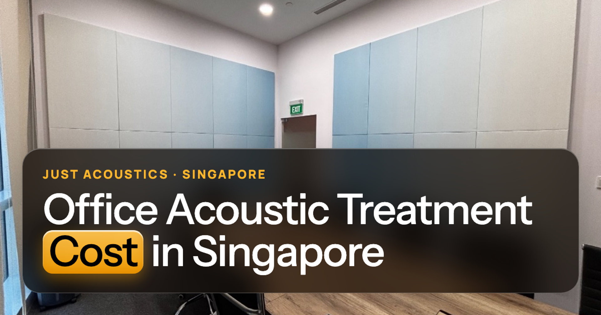 Singapore office meeting room with blue acoustic wall panels