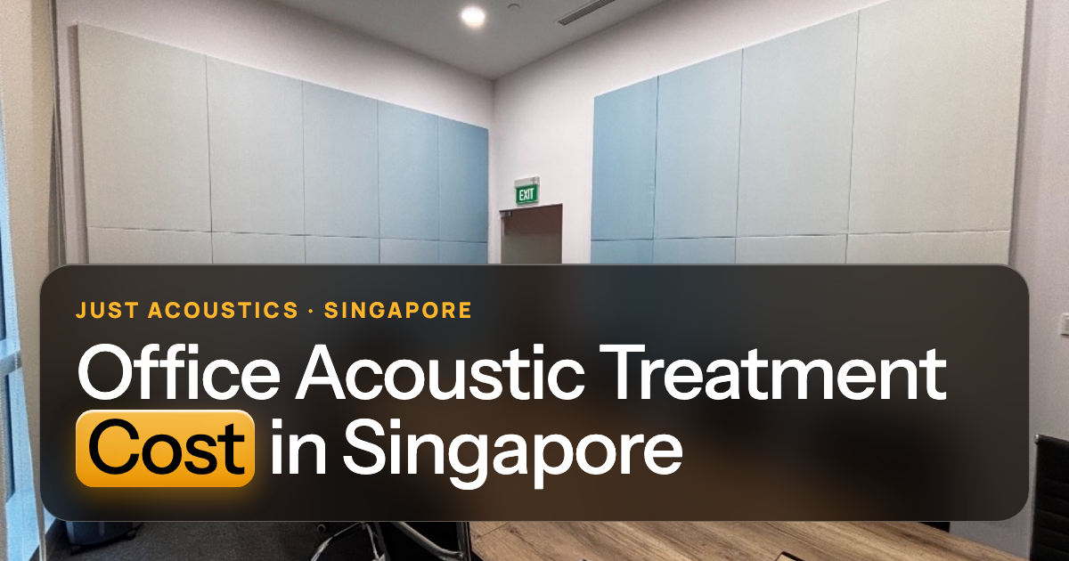 Singapore office meeting room with blue acoustic wall panels