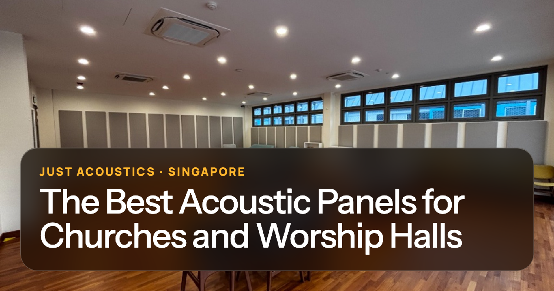 Church hall with tall panels