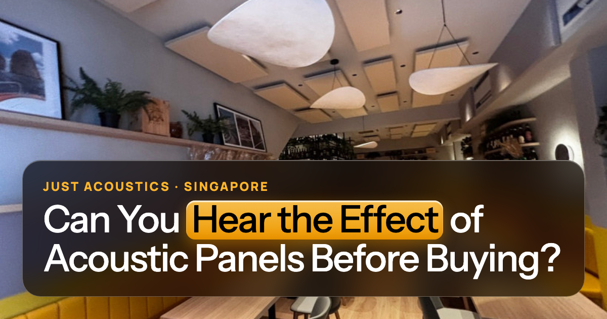 Restaurant with acoustic panels where the difference can be heard