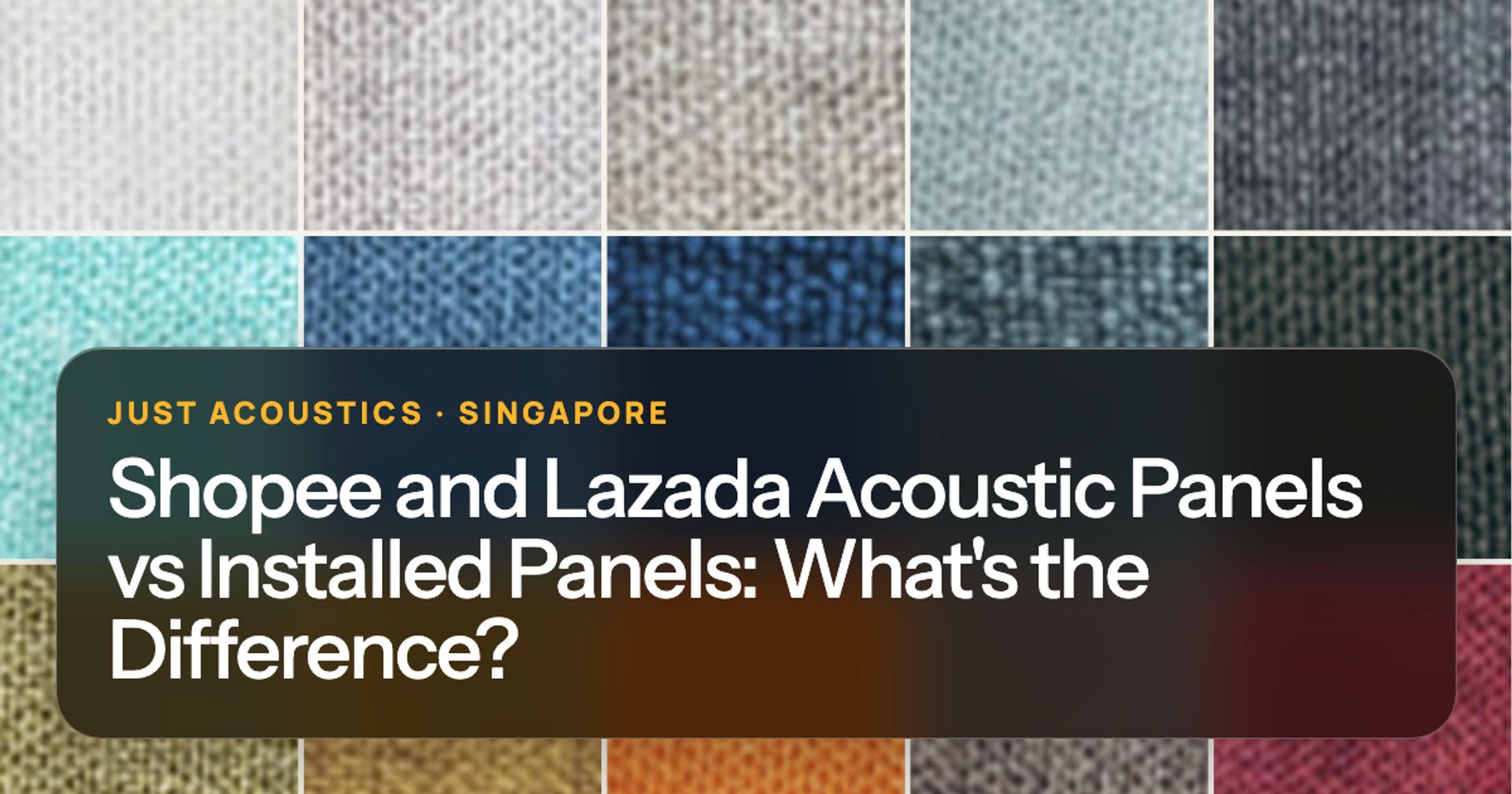 Acoustic panel fabric samples