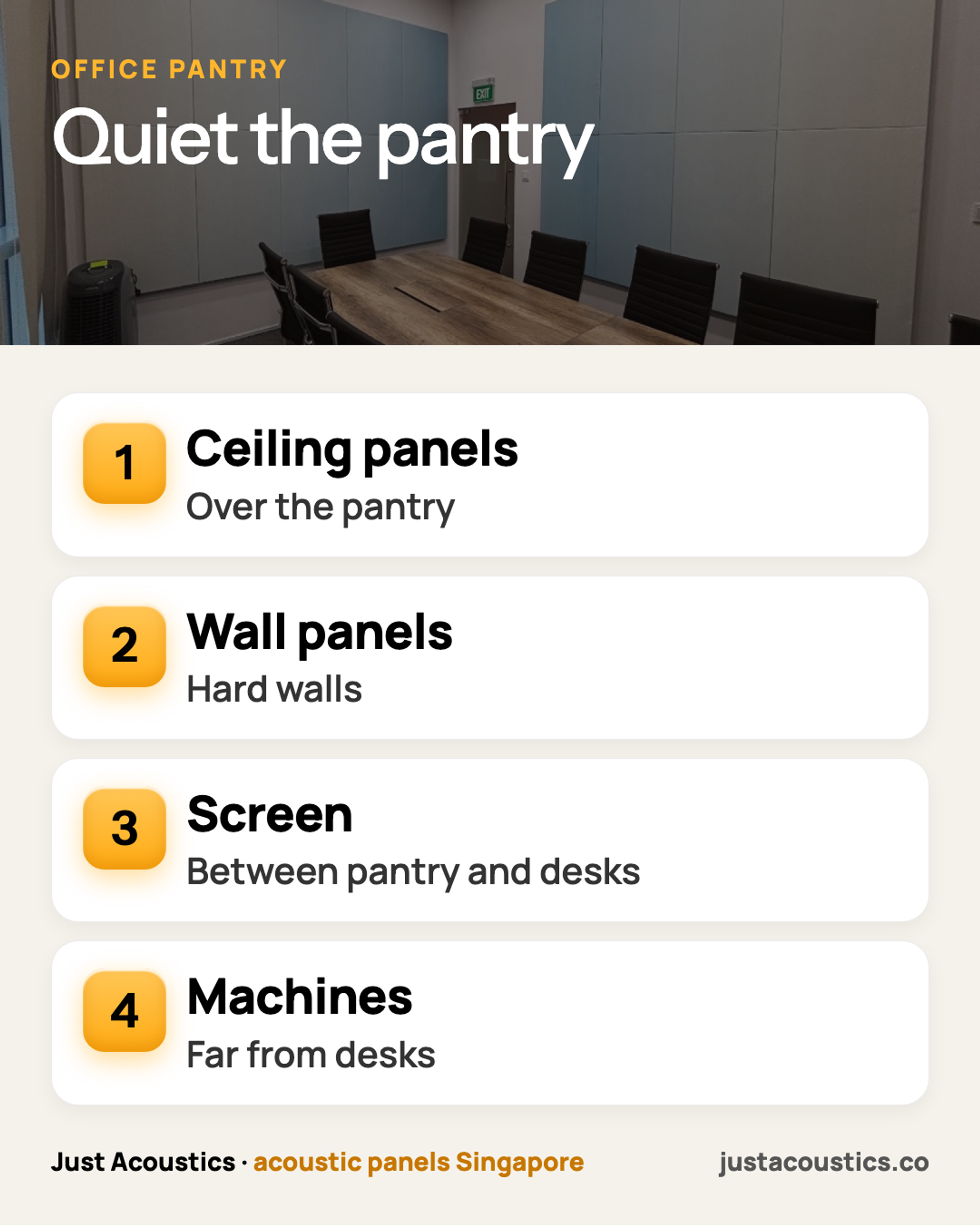 Quiet the pantry infographic