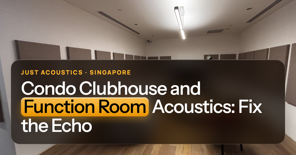 Function room with sofa and acoustic panels