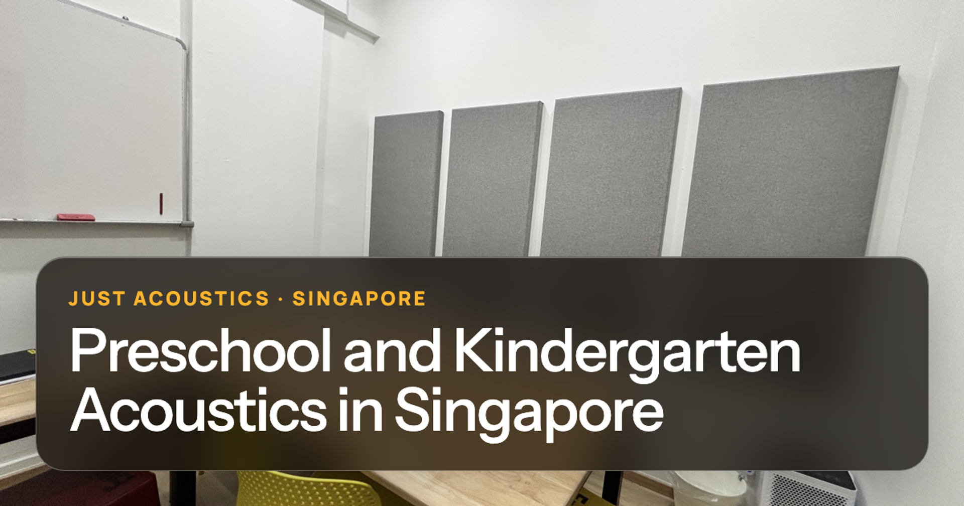 Small classroom with acoustic panels