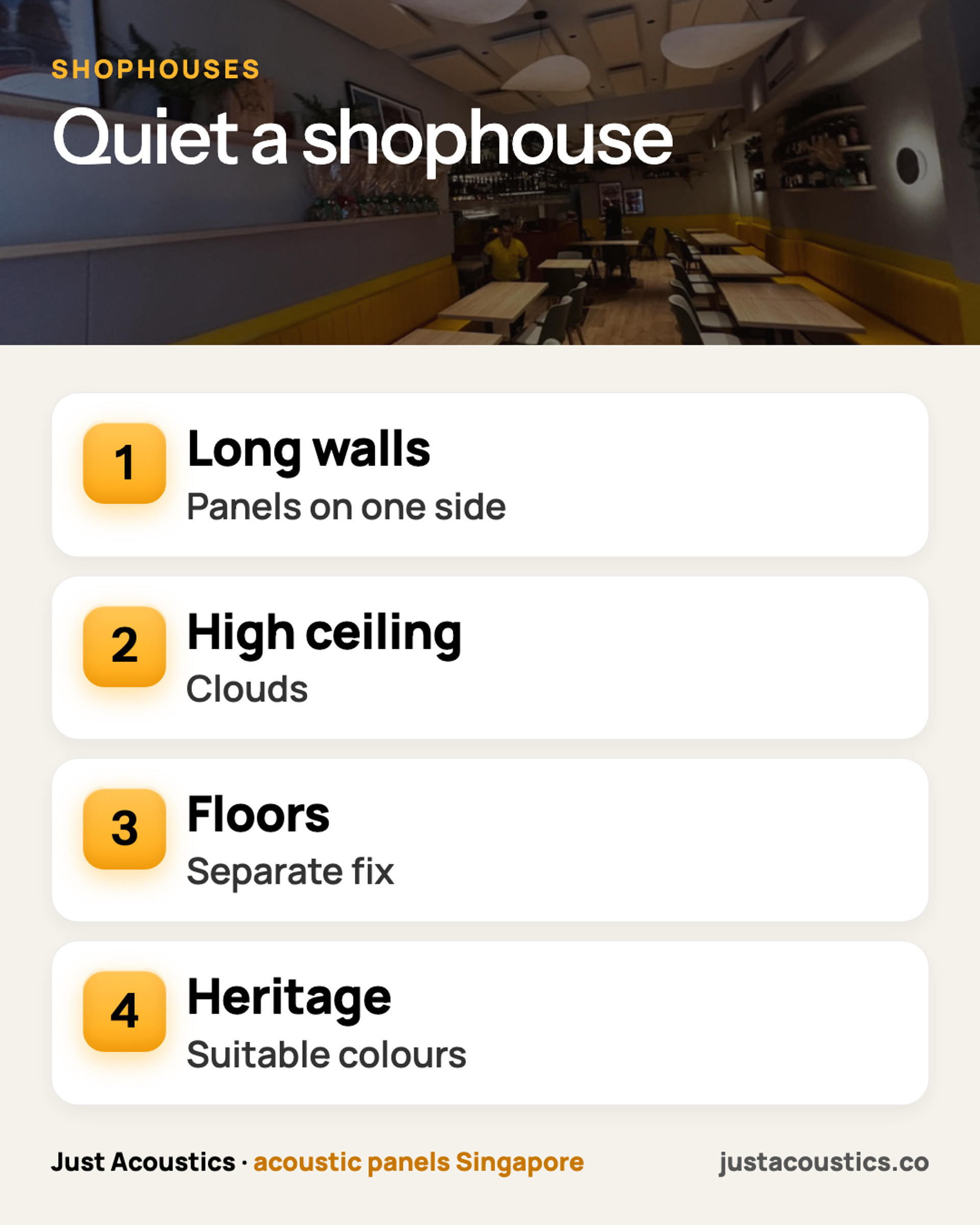 Quiet a shophouse infographic