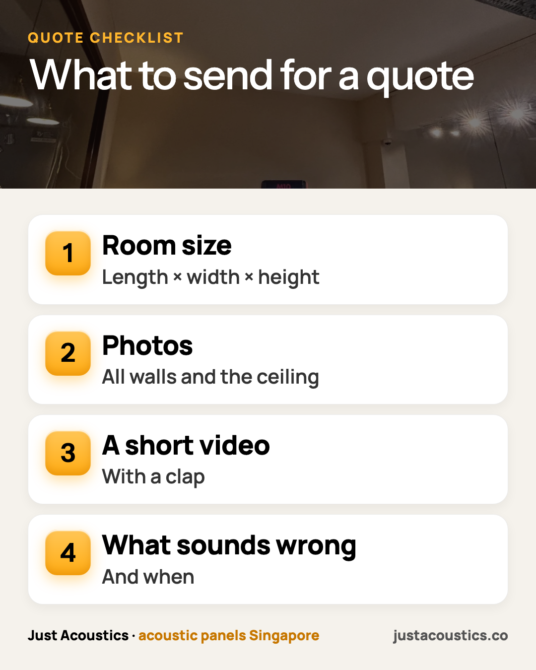 What to send for a quote infographic