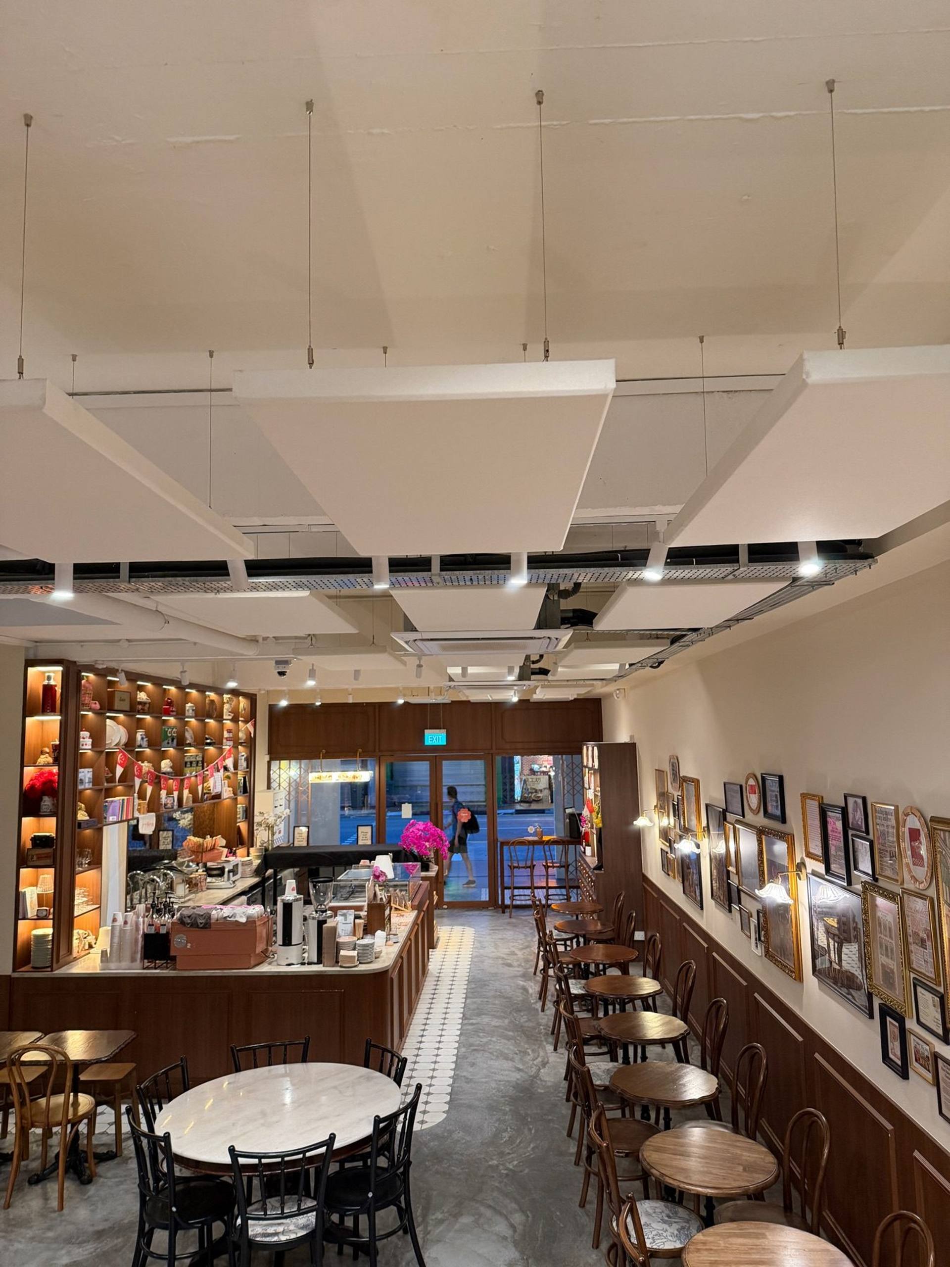 Rise Bakehouse, Chinatown: acoustic panels installed by Just Acoustics