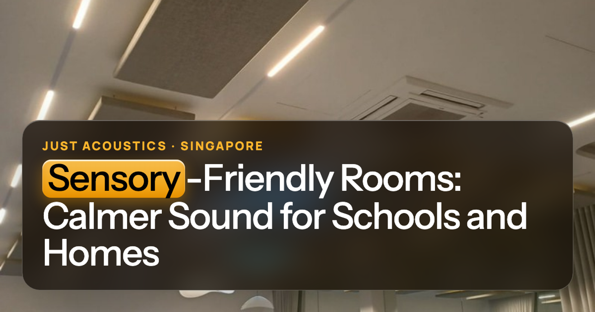 Calm room with acoustic panels on walls