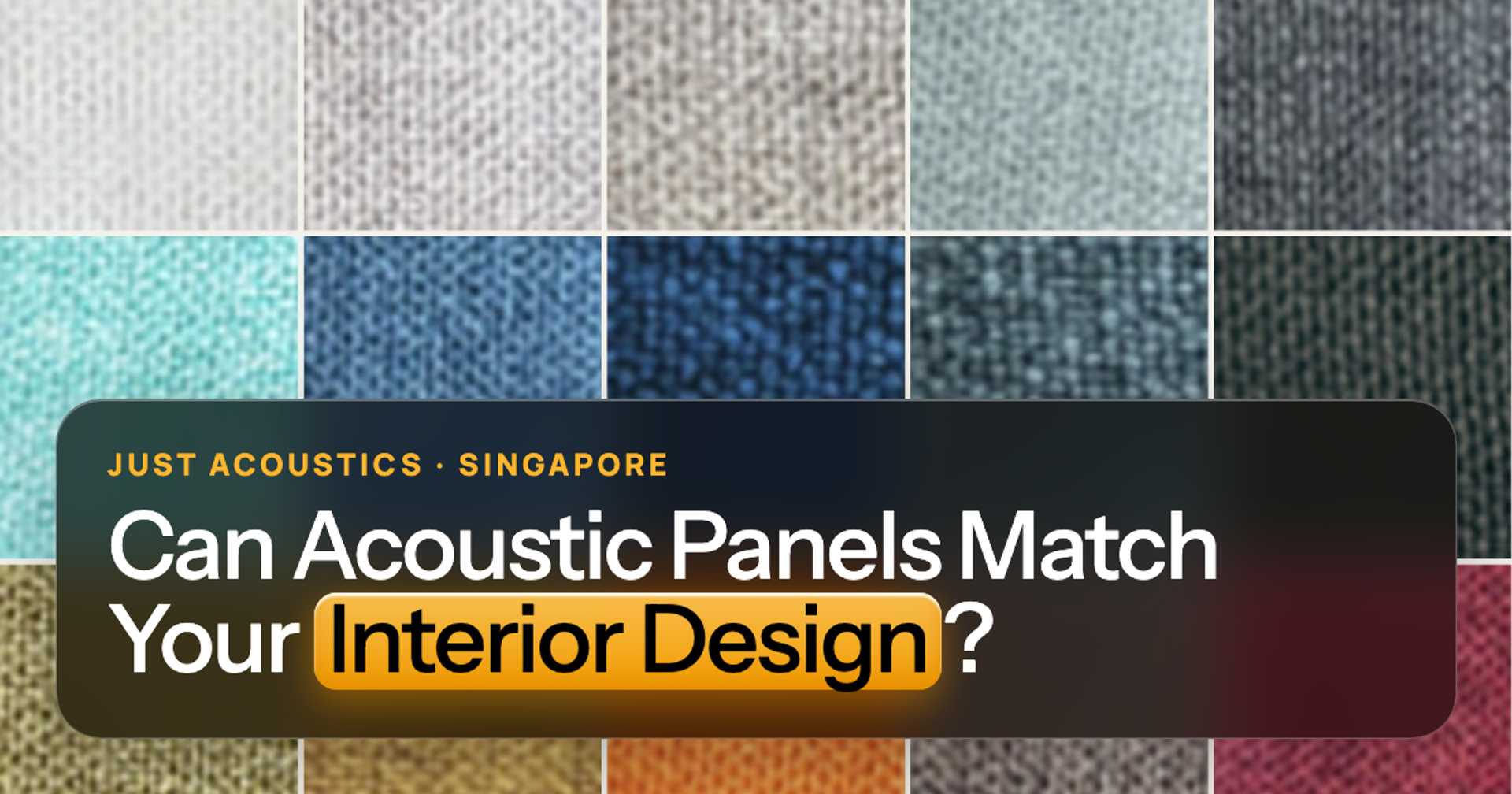 Fabric swatches for acoustic panels