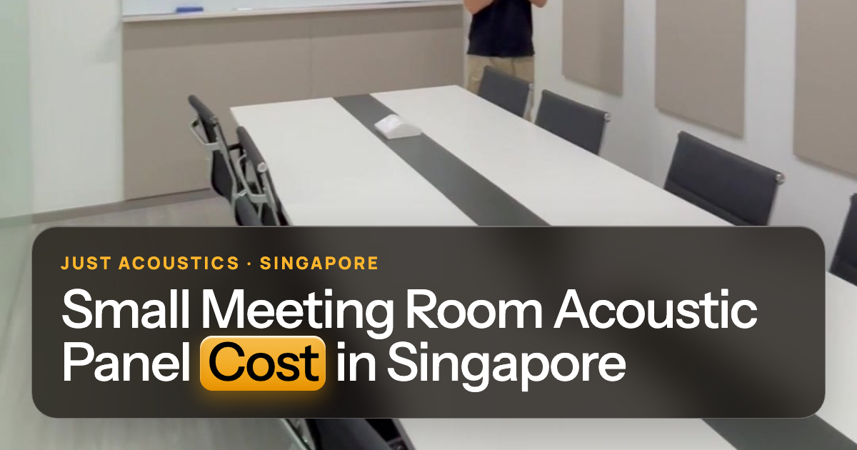 Small meeting room with acoustic wall panels in a Singapore office