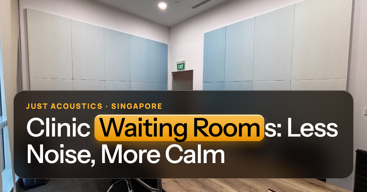 Clinic-style space with acoustic panels