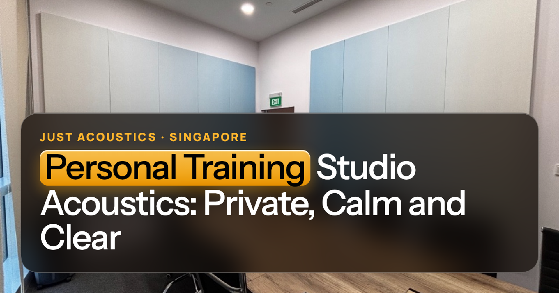 Small room with acoustic panels on the walls