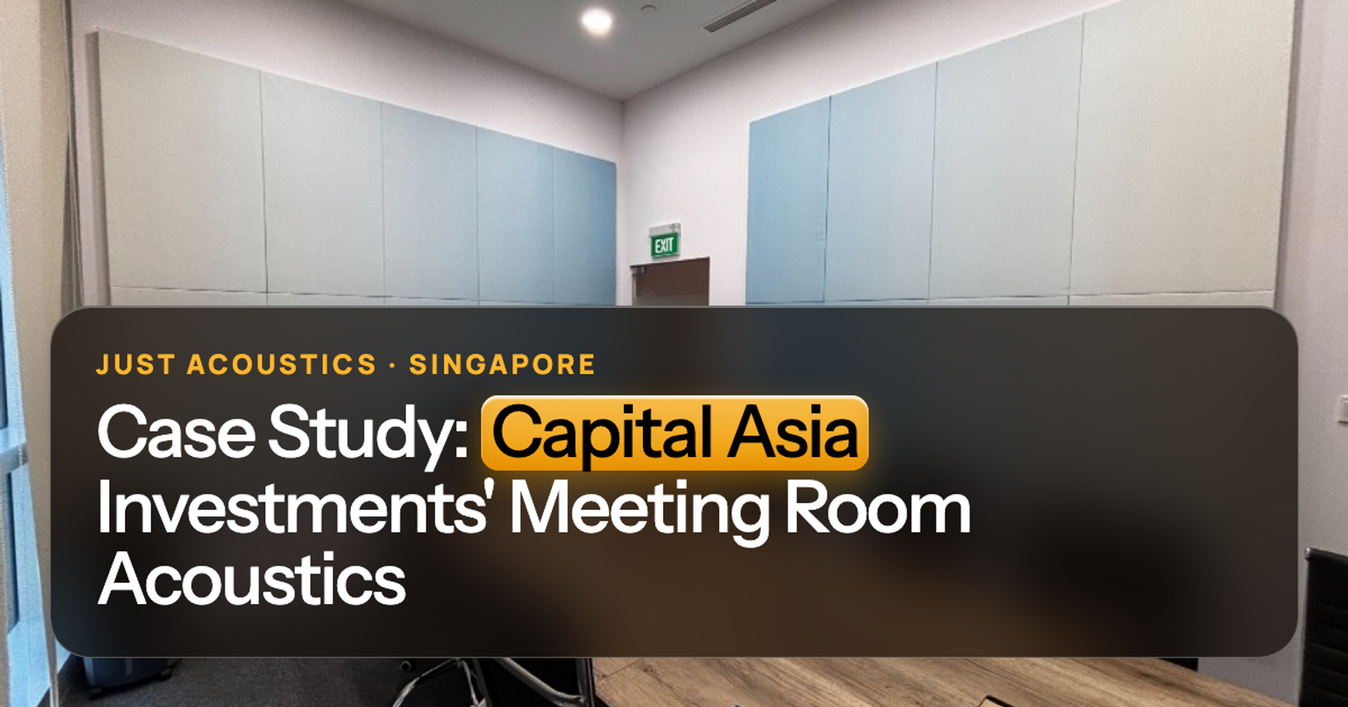 Office meeting room with acoustic wall panels