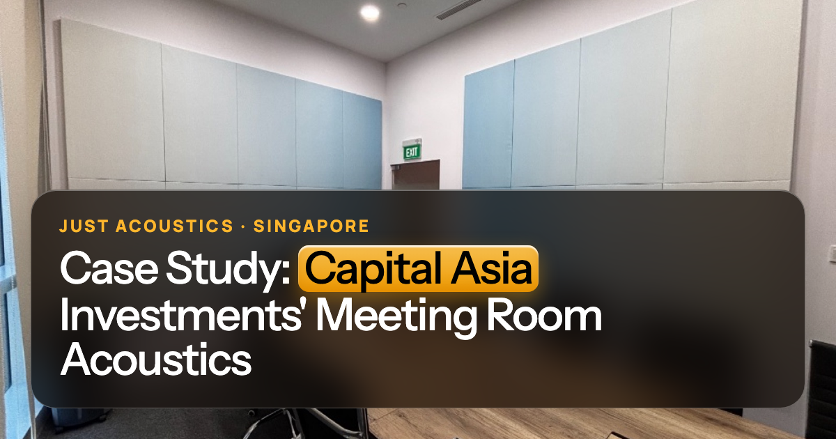 Office meeting room with acoustic wall panels