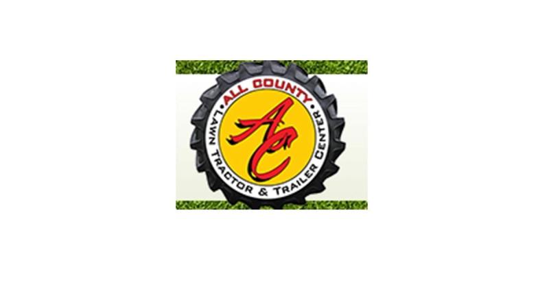 Marshall County Motor & Trailer Company logo with yellow circle and red horse emblem on tire-shaped background.