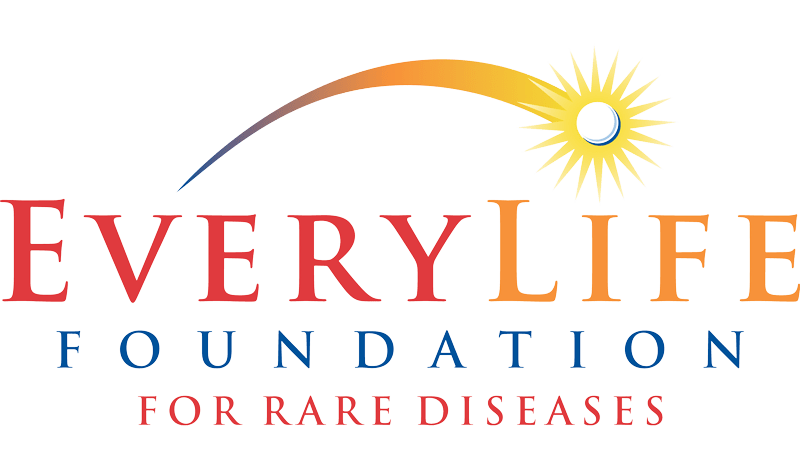 Logotipo de EveryLife Foundation for Rare Diseases con diseño de sol y arco