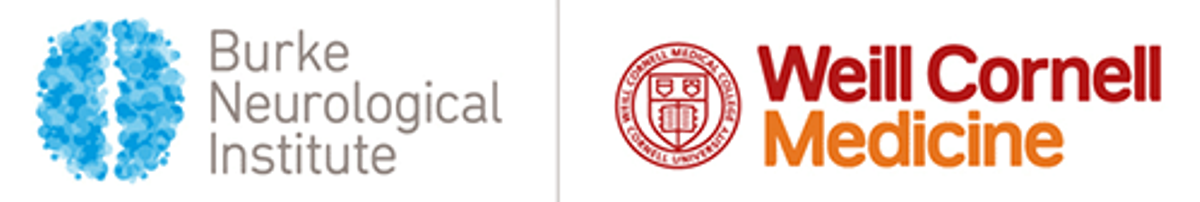 Burke Neurological Institute and Weill Cornell Medicine logos side by side