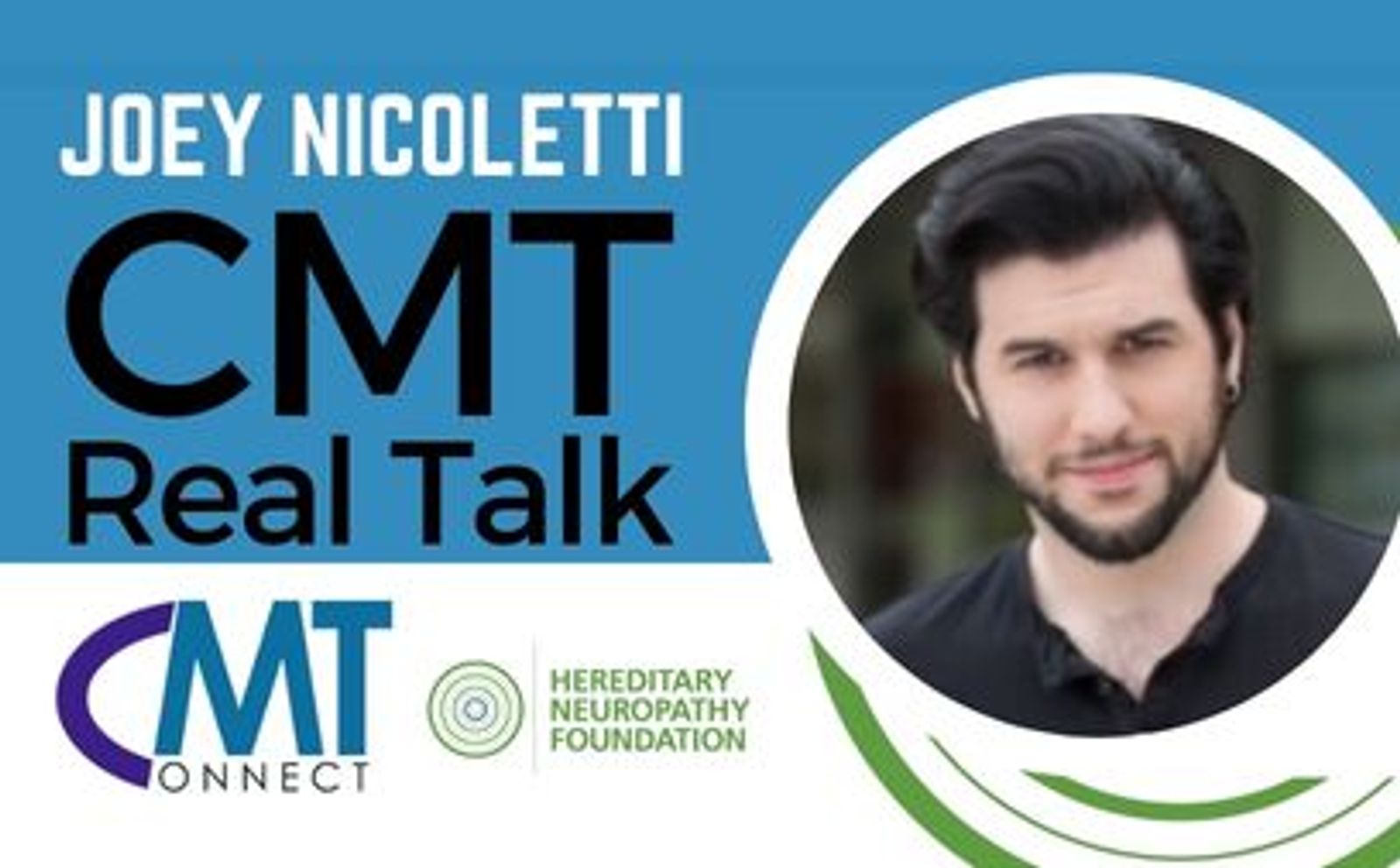 Joey Nicoletti CMT Real Talk promotional graphic with headshot and CMT Connect logo