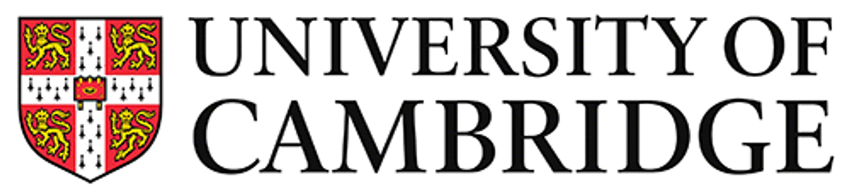 Logotipo de University of Cambridge con escudo de armas y texto.
