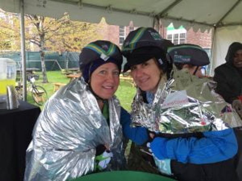 Allison and Elena at the finish festival!