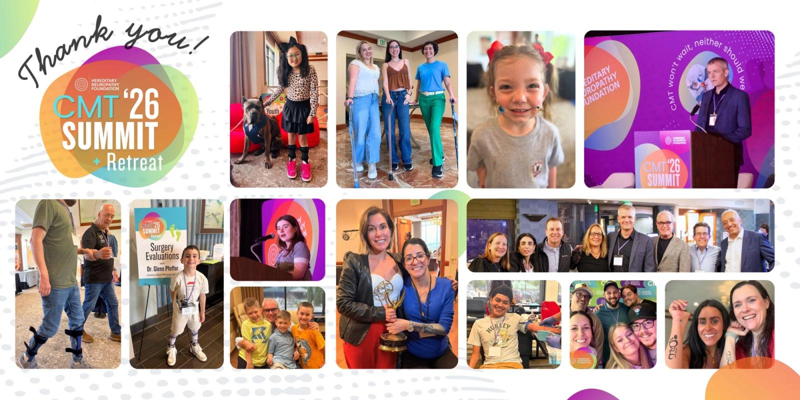 Collage of thank you photos from 2026 SMRT Summit Retreat showing multiple groups of people at event